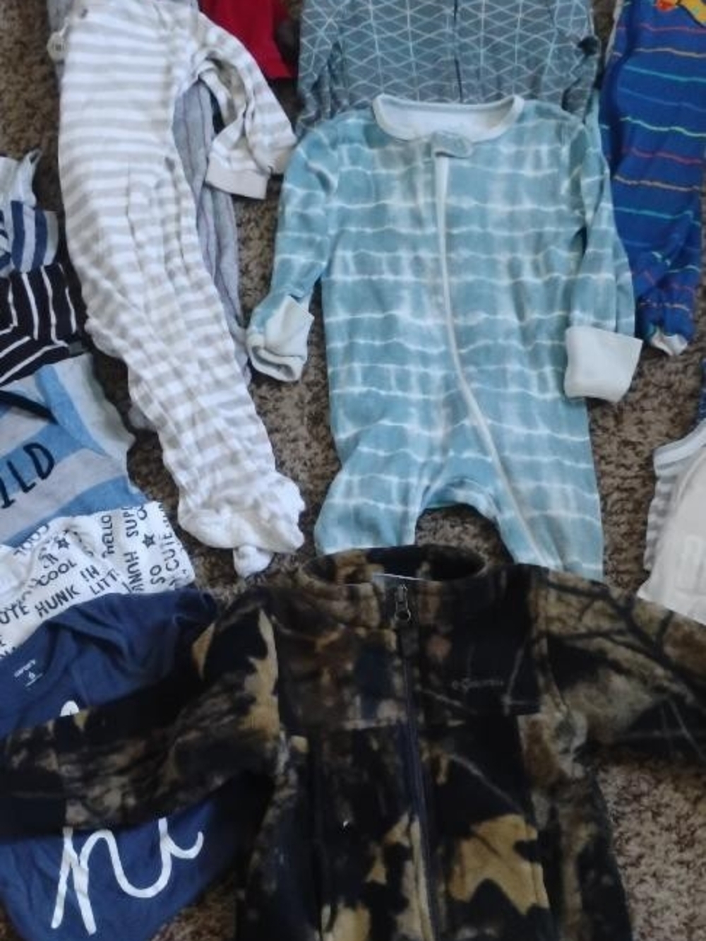 Boys 6 - 9 Months Lot Sleepers Onesies Pants Columbia Jacket